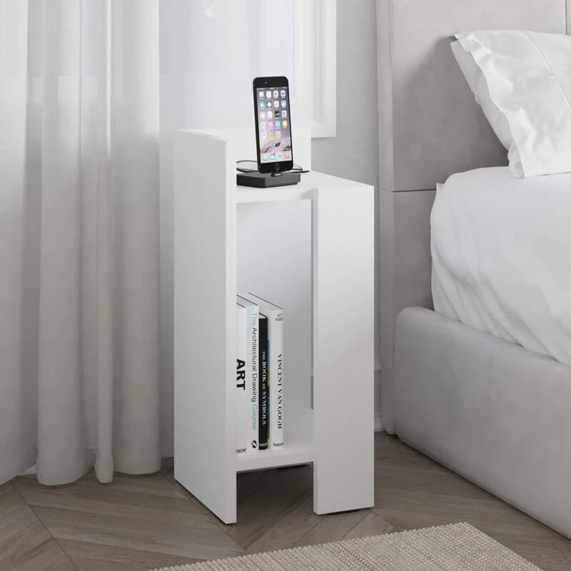 DECORTIE Elos Modern Bedside Table Left Module - White - White - Decortie M.KO.14167.2