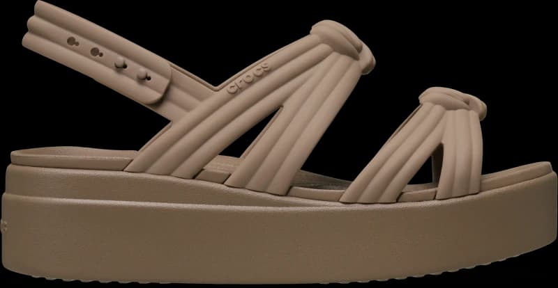 Crocs Women Brooklyn Low Knot Sandals Latte 5