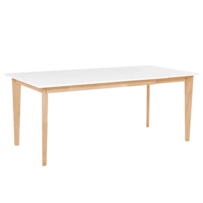 Beliani Extending Dining Table Sola White 140/180 Cm 90 Cm