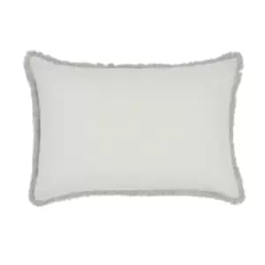 Pure Linen Cotton Bed Cushion - Silver