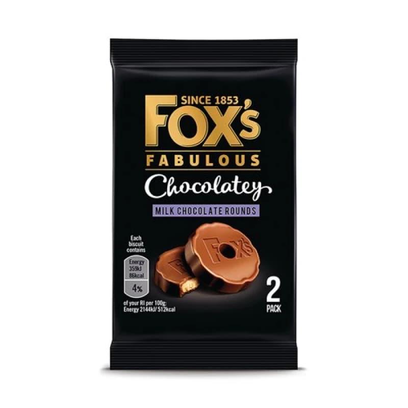 Foxs Chocolatey Rounds Biscuits Twin Pack 32g (48 Pack) 57003247