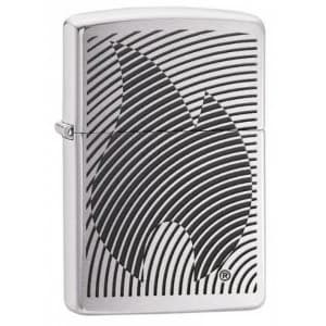 Zippo Flame Classic Brushed Chrome