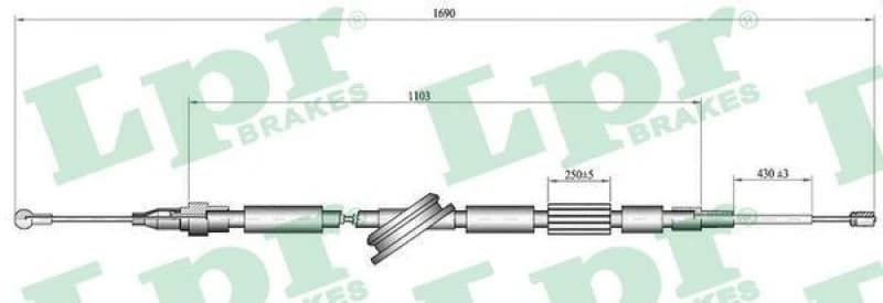 LPR Handbrake cable LPR C1519B