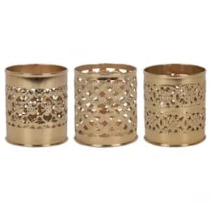 7x6cm Gold Kasbah Tealight Holder (One Random Supplied)
