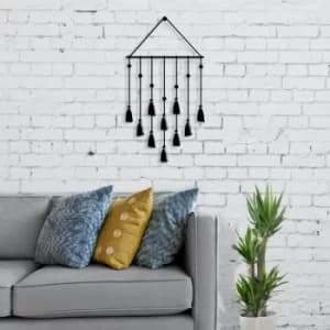Tassel Black Decorative Metal Wall Accessory