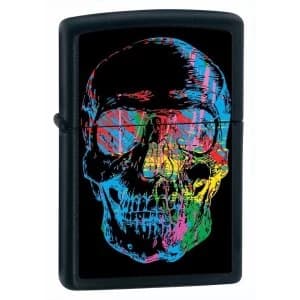 Zippo X Ray Skull Black Matte Windproof Lighter