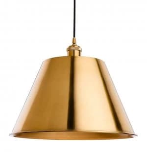 1 Light Dome Ceiling Pendant Antique Gold, E27