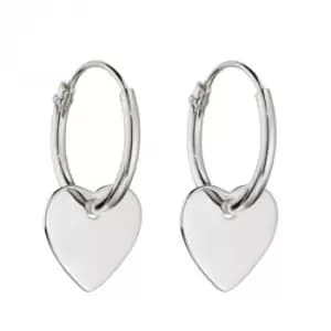 Small Heart Assembled Hoop Earring E5993