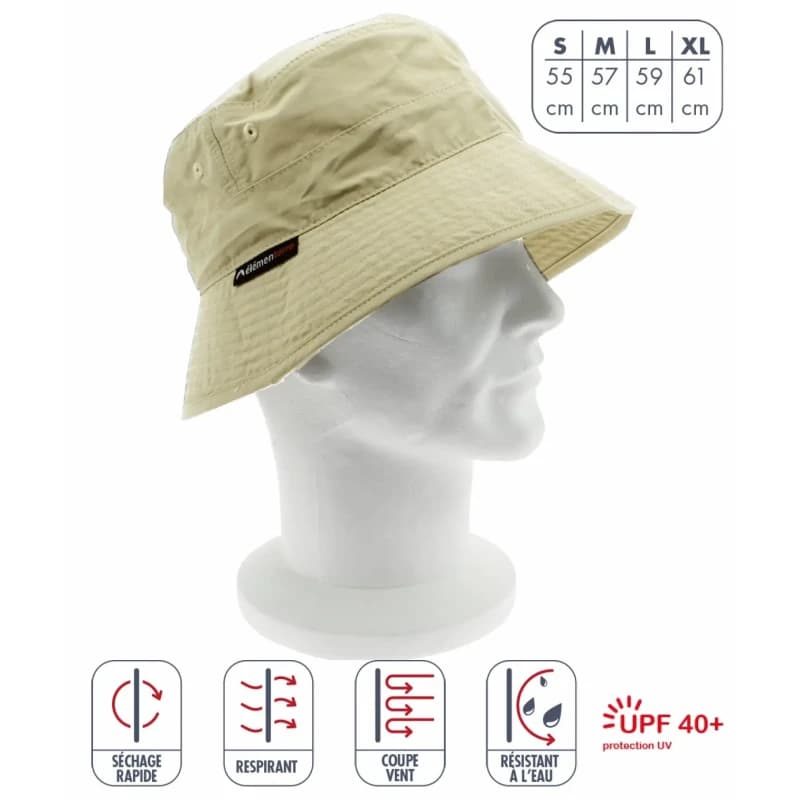 bucket hat anti-uv Elementerre Eagle Beige Unisex M