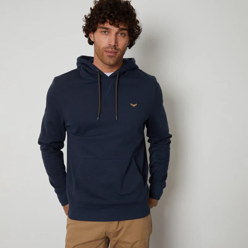 Threadbare Cotton Blend 'Clementine' Hoody Navy