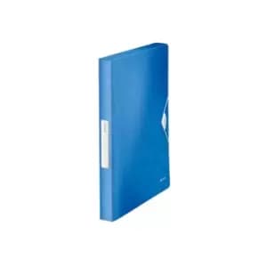 WOW Box File A4 Polypropylene Blue Metallic