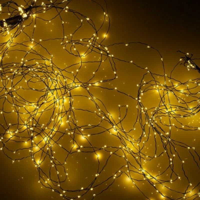 Christmas Workshop 600 Micro LED Black Waterfall Vine Lights - White