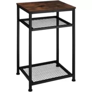 Tectake - Bedside table York - coffee table, lamp table, side table - industrial dark - industrial dark