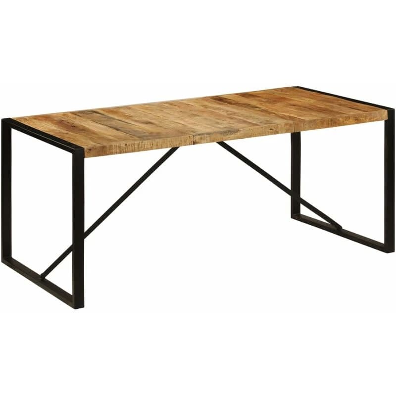 vidaXL Solid Mango Wood Dining Table 180cm Industrial Retro Home Kitchen Desk