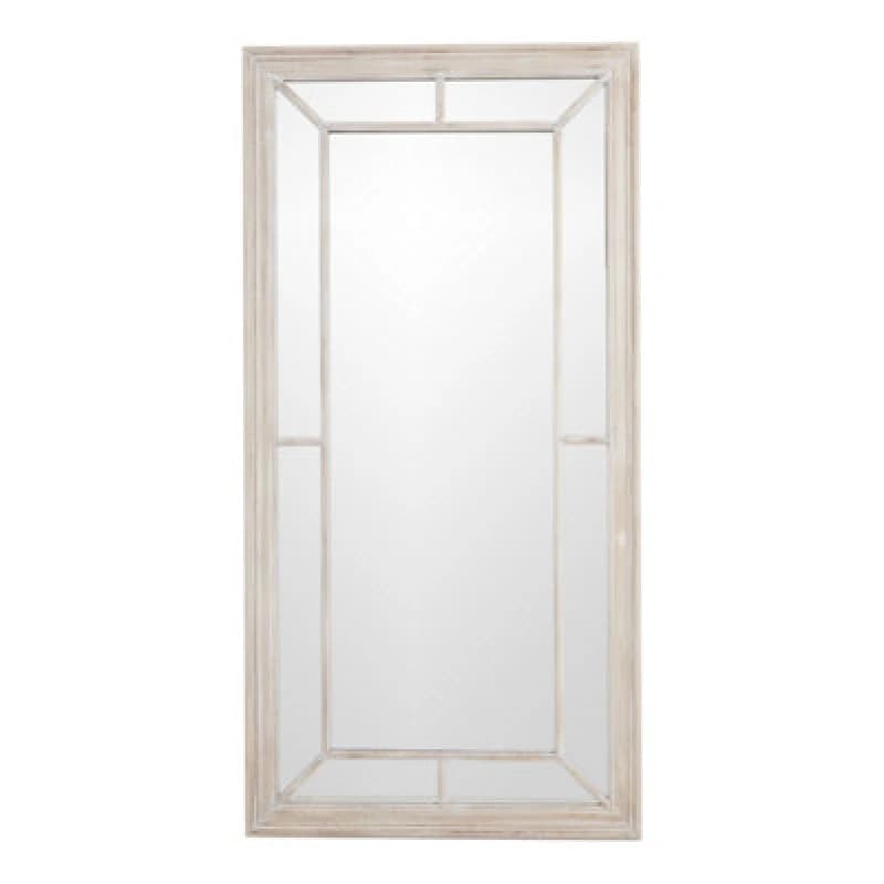 Hill Interiors Large Washed Wood Framed Window Mirror