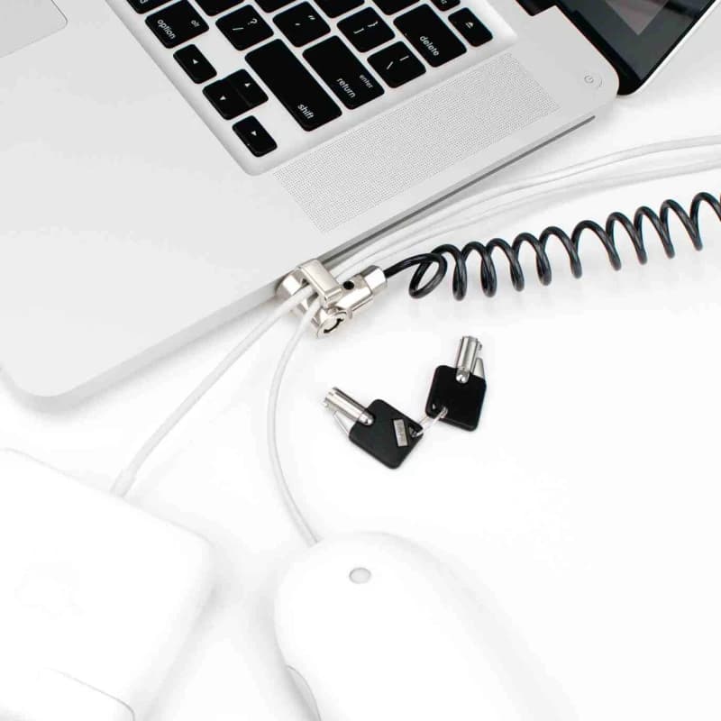 Compulocks Compulocks T-bar Security Keyed Coiled Cable Lock Black CL15C