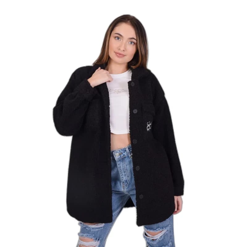 Project X Paris Womens basic pilou overshirt jacket Project X Paris Noir Female S