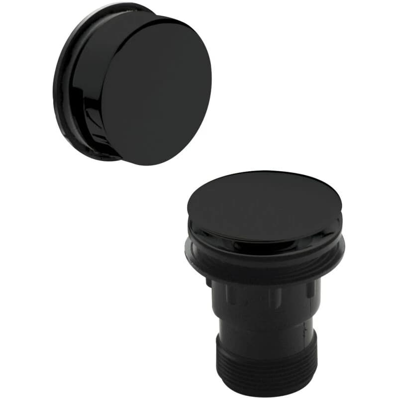 Push Button Click Clack Bath Waste with Easyclean Removable Grid Matt Black