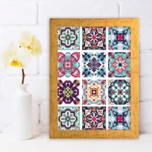 AC487627339 Multicolor Decorative Framed MDF Painting