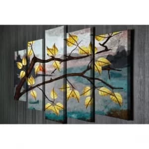 BC91 Multicolor Decorative Canvas Painting (5 Pieces)