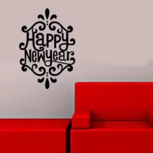 OBSNOEL-9 Black Decorative Wall Sticker