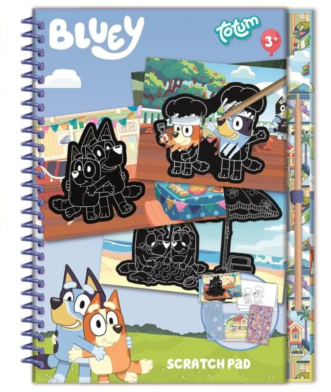 Totum Bluey Scratchbook Size: 1 Pack Multicolor Unisex 1 Pack