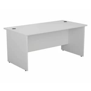 TC Office Rectangular Desk with Panel End Legs 1400 x 800mm, White
