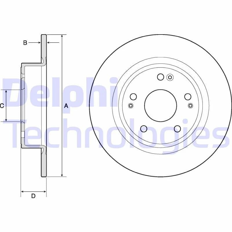 DELPHI Brake disc DELPHI BG4801C