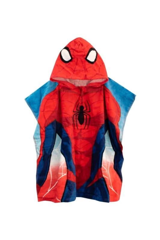 Marvel Spiderman Hooded Towel Poncho Red