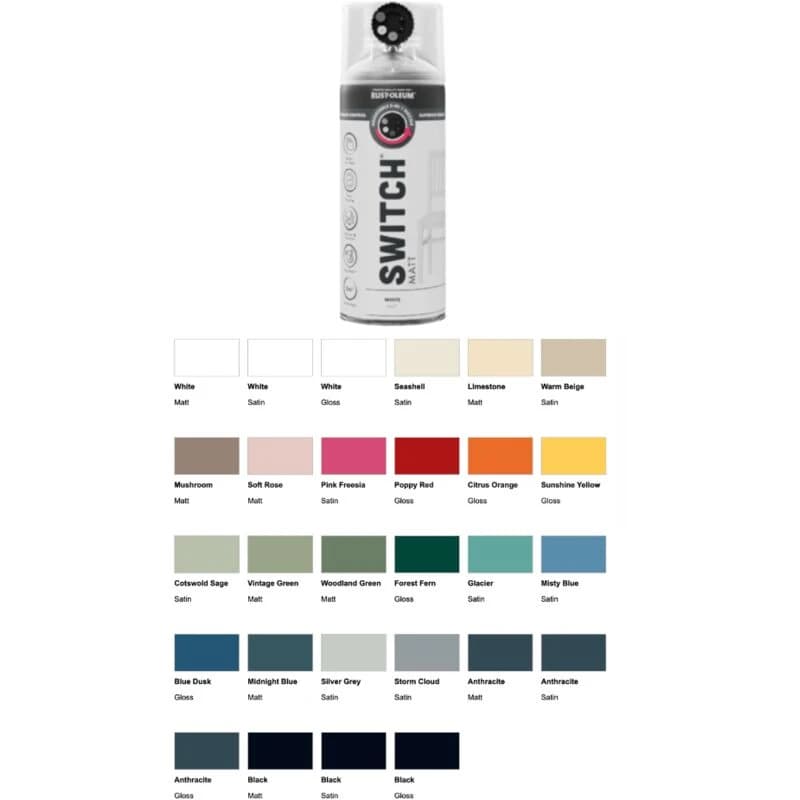 RUST-OLEUM Rust-Oleum Switch Spray Paint 400ml - Matt - Soft Rose AE0729400UK