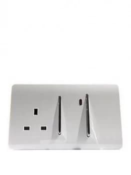 Trendiswitch 13Amp Cooker Switch & Socket Std White