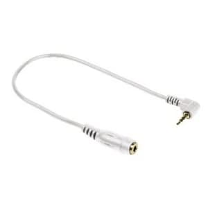 Hama Jack Adapter, 2.5mm jack plug - 3.5mm jack socket, stereo, white
