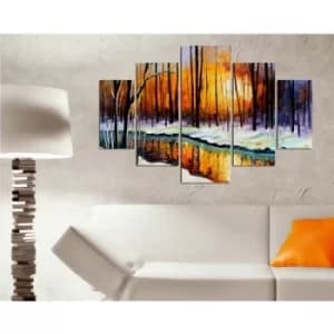 ST147 Multicolor Decorative MDF Painting (5 Pieces)