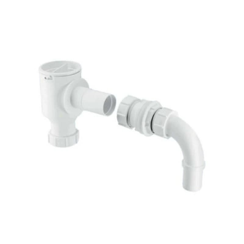 McAlpine R30E 3/4" Complete Screened Tank Overflow Connector - Extended White
