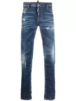 DSQUARED2 Logo Patch 5 Pocket Denim Jeans