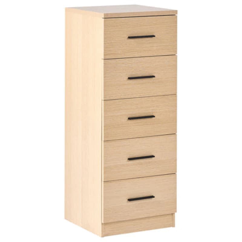 Beliani 5 Drawer Chest Kitimat Light Brown