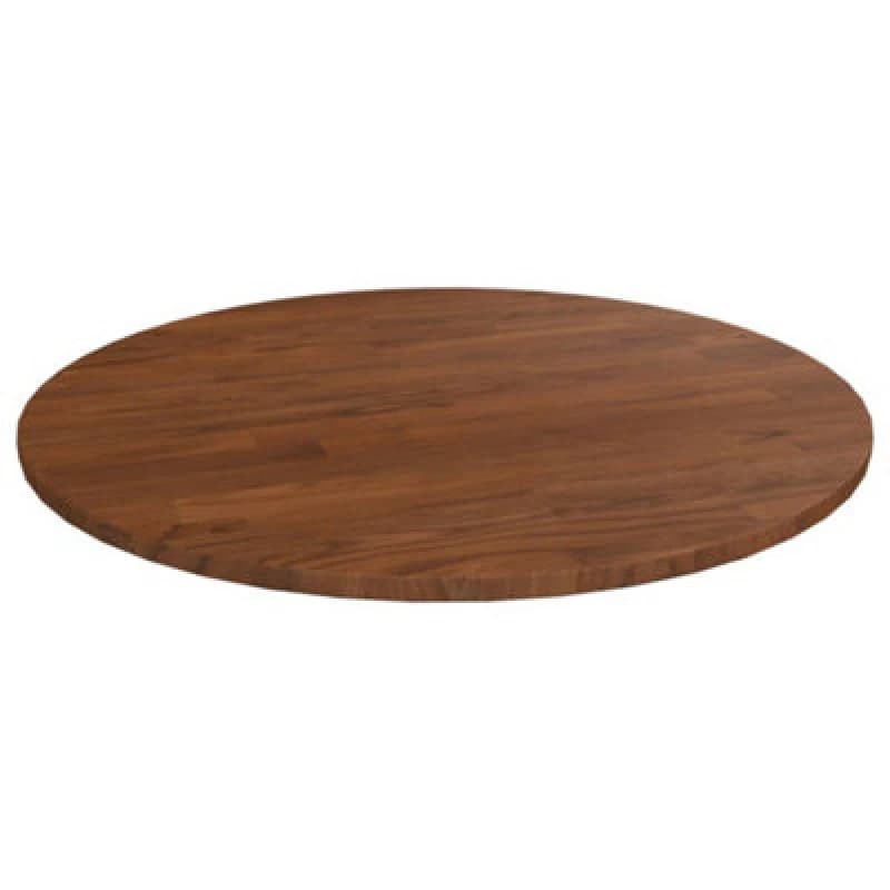 Vidaxl Round Table Top Dark Brown 60X1.5cm Treated Solid Wood Oak