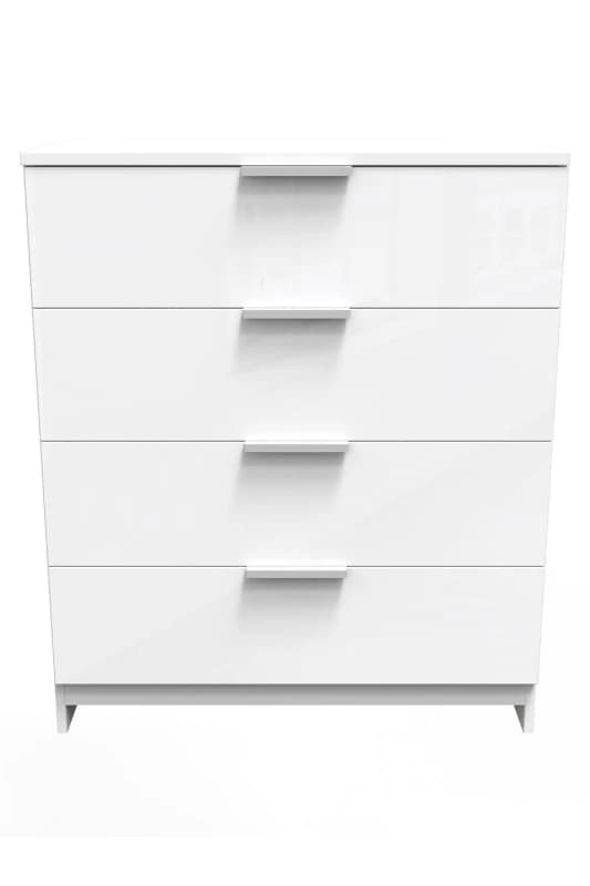 Poole 4 Drawer Chest In White (Ready Assembled)