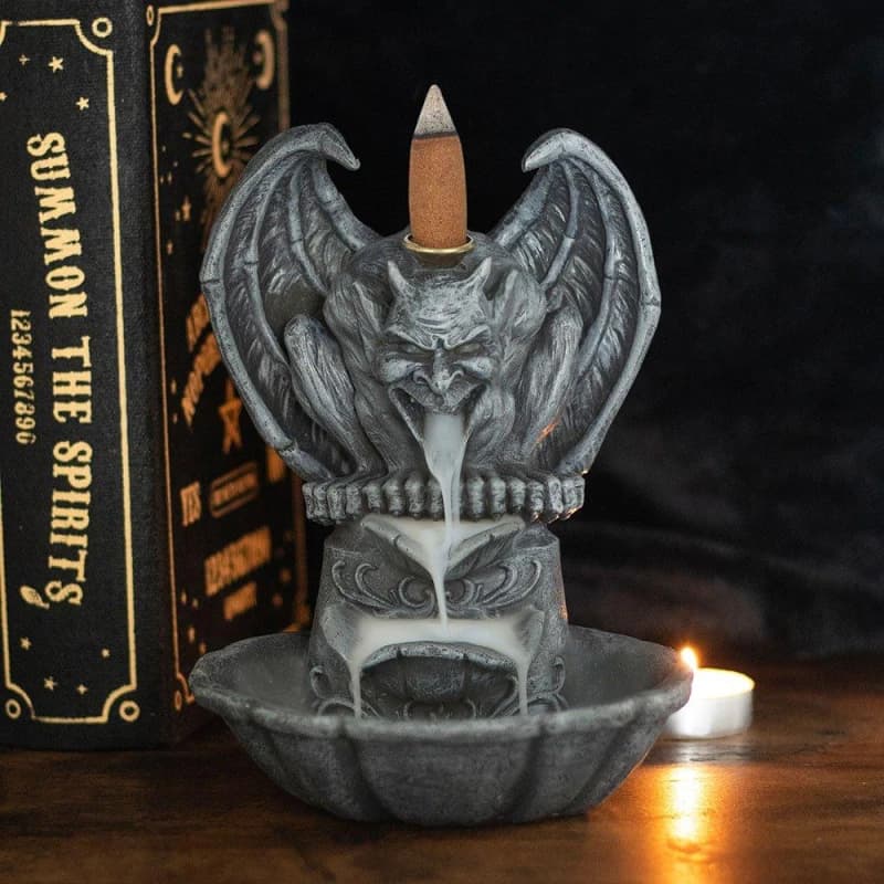 KDMD Gargoyle Backflow Incense Burner Grey