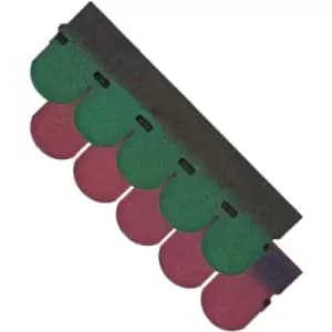 Roofing Membrane Shingles Round - Red - Pk17