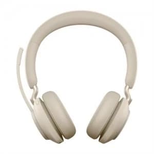 Jabra Evolve2 65 MS Stereo Headset Head-band Beige Bluetooth