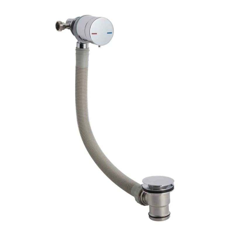 nuie Single Lever Freeflow Bath Filler - Chrome, Silver E301