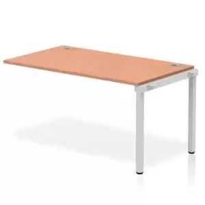 Impulse Bench Single Row Ext Kit 1400 Silver Frame Office Bench Desk