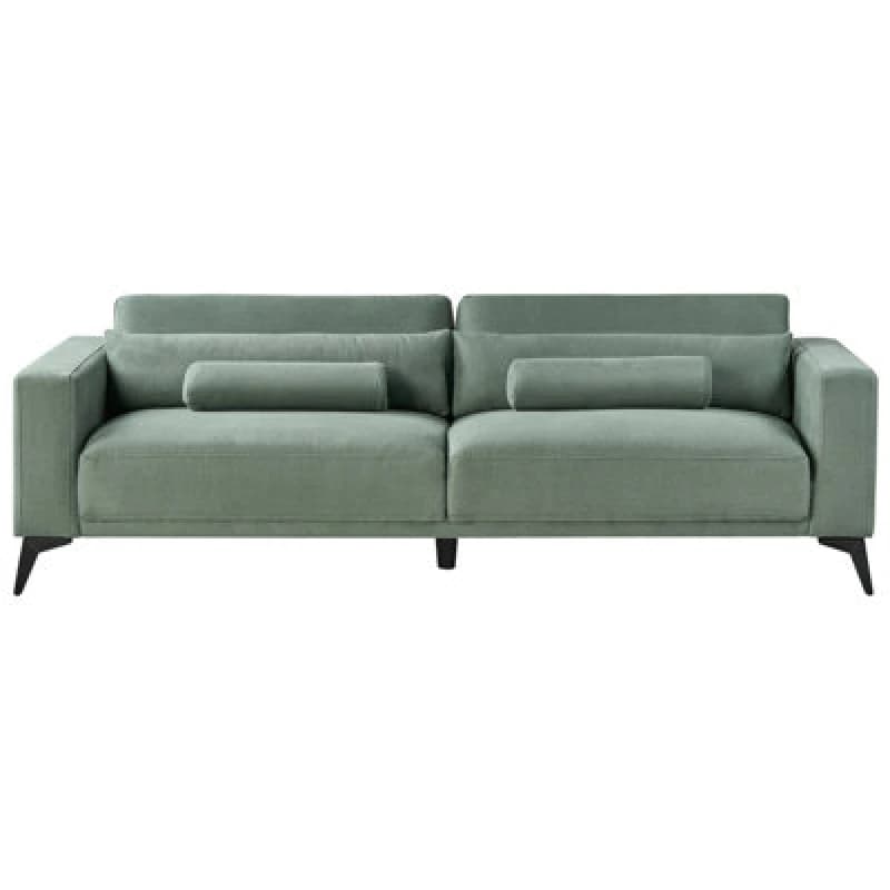 Beliani Sofa 3 Seater Ange Fabric Light Green