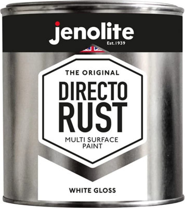 Jenolite Directorust All-in-One Multi Surface Paint - White Gloss - 1L