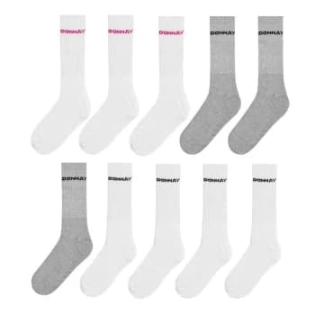 Donnay 10 Pack Crew Socks Junior - White