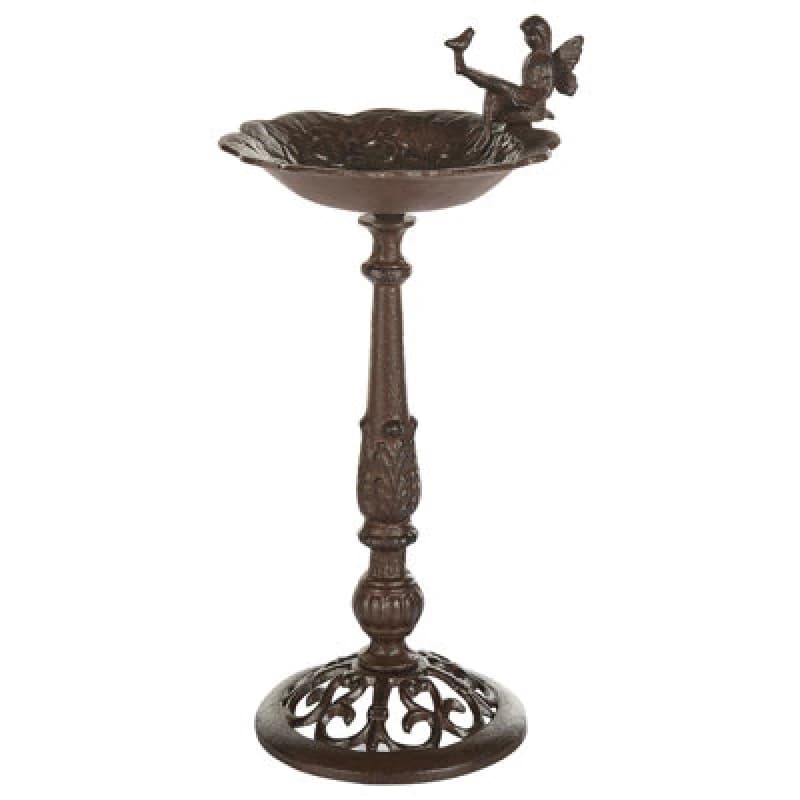 Beliani Retro Bird Bath Lark Brown