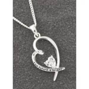 Crossover Silver Plated Heart Necklace Future
