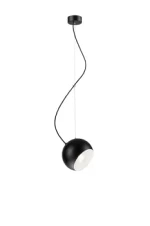 Inez Dome Pendant Ceiling Lights Black, 1x E27