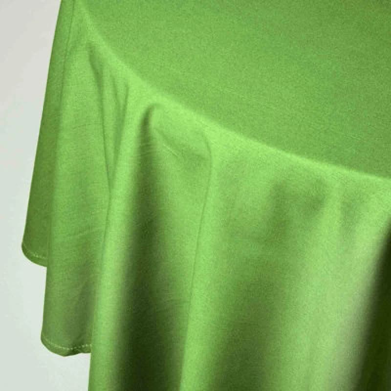 Homescapes Plain Cotton Round Tablecloth, 178cm Lime
